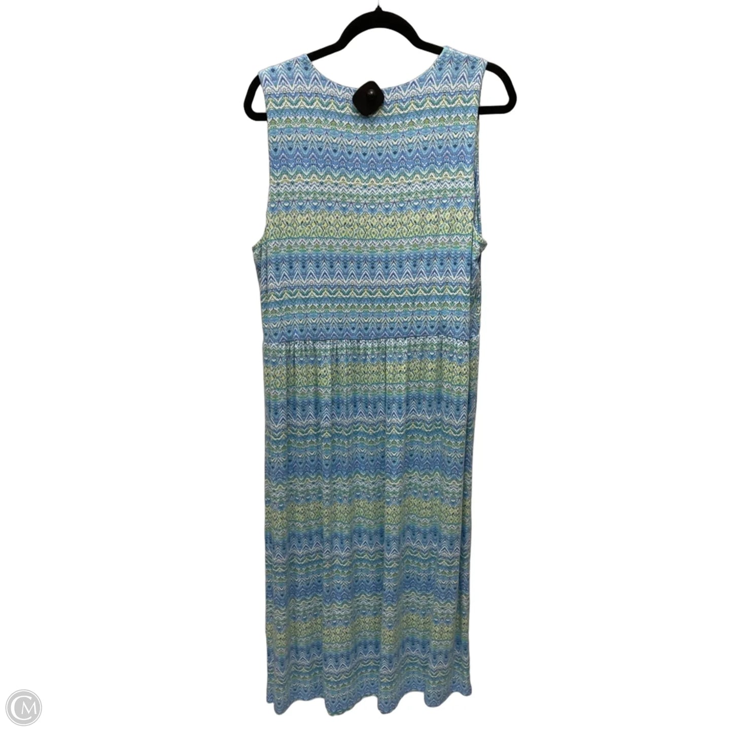 Dress Casual Maxi By J. Jill In Blue & Green, Size: Xl