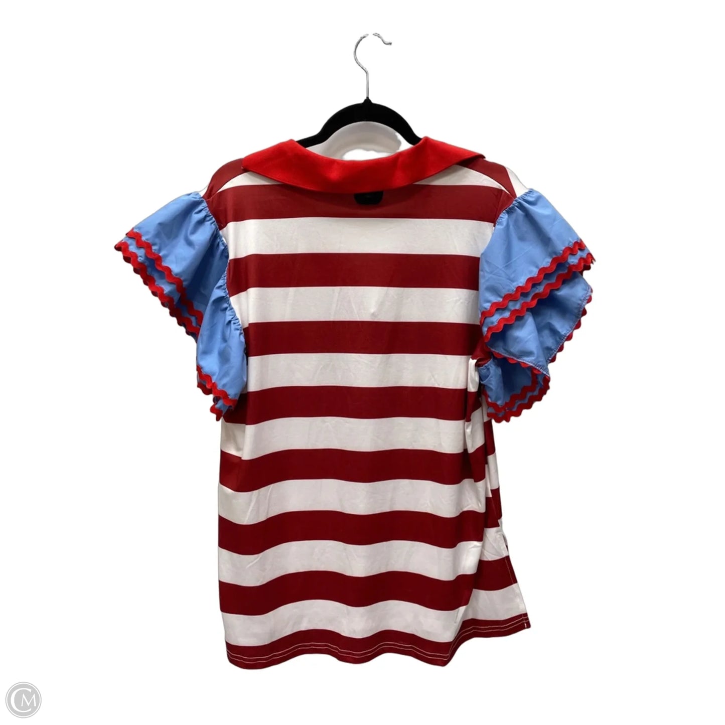 Top Short Sleeve By Clothes Mentor In Striped Pattern, Size: M