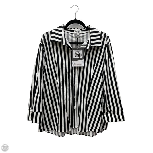 Top Long Sleeve By sassy jones In Striped Pattern, Size: L