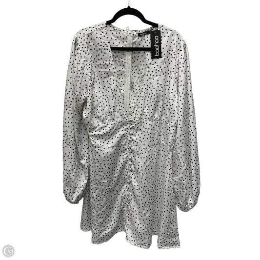 Dress Casual Short By Boohoo Boutique In Polkadot Pattern, Size: Xl