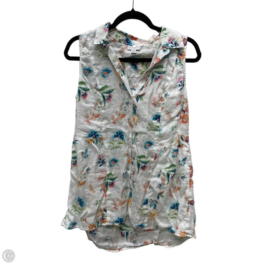 Top Sleeveless By J. Jill In Floral Print, Size: Xs