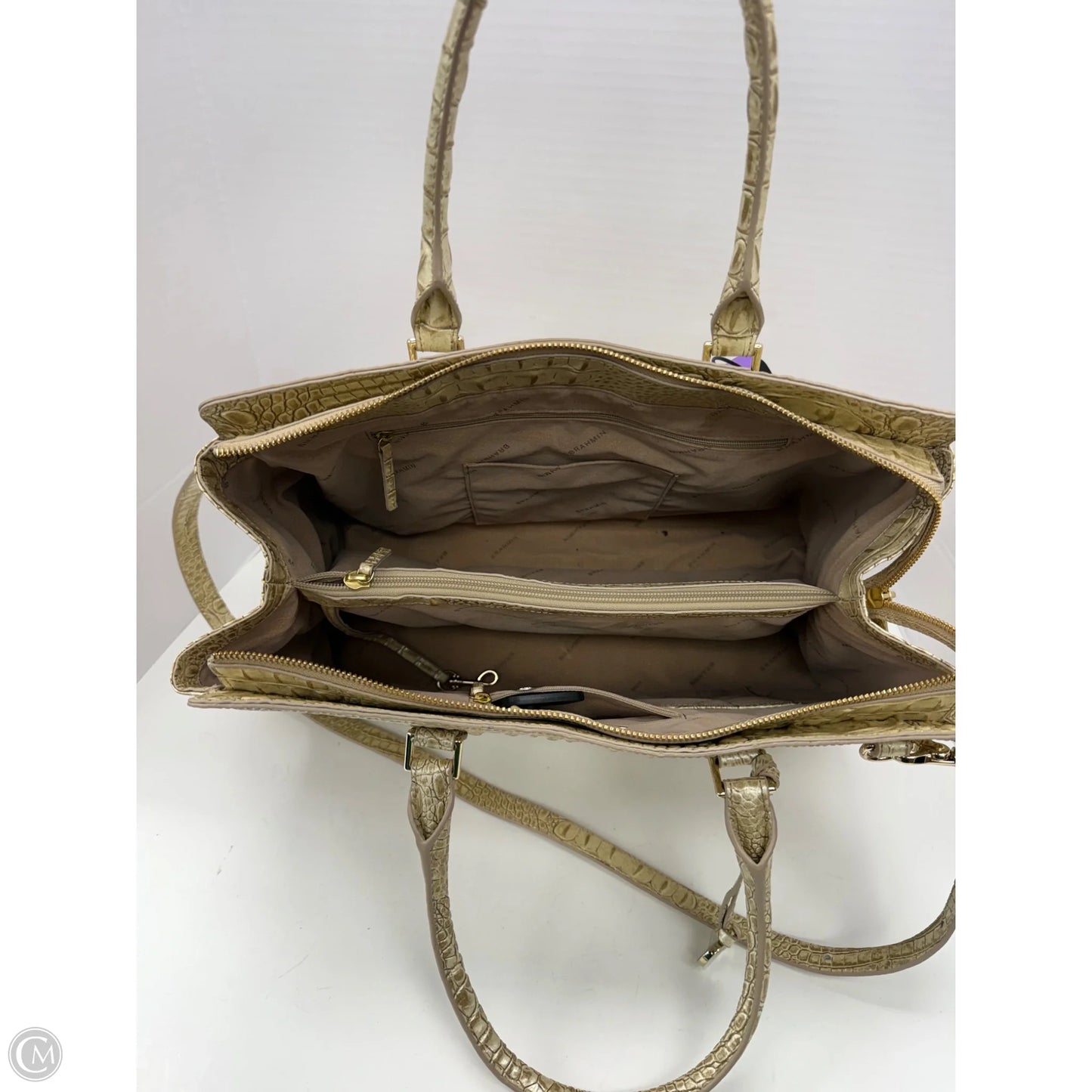 Handbag Designer By Brahmin, Size: Large
