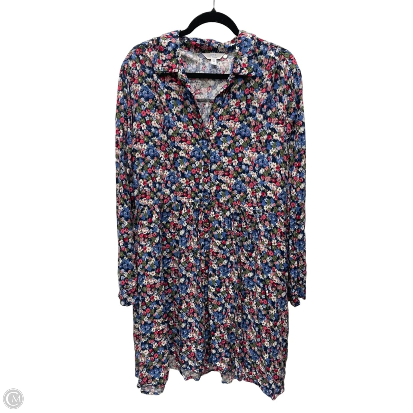 Dress Casual Short By Time And Tru In Floral Print, Size: 2x