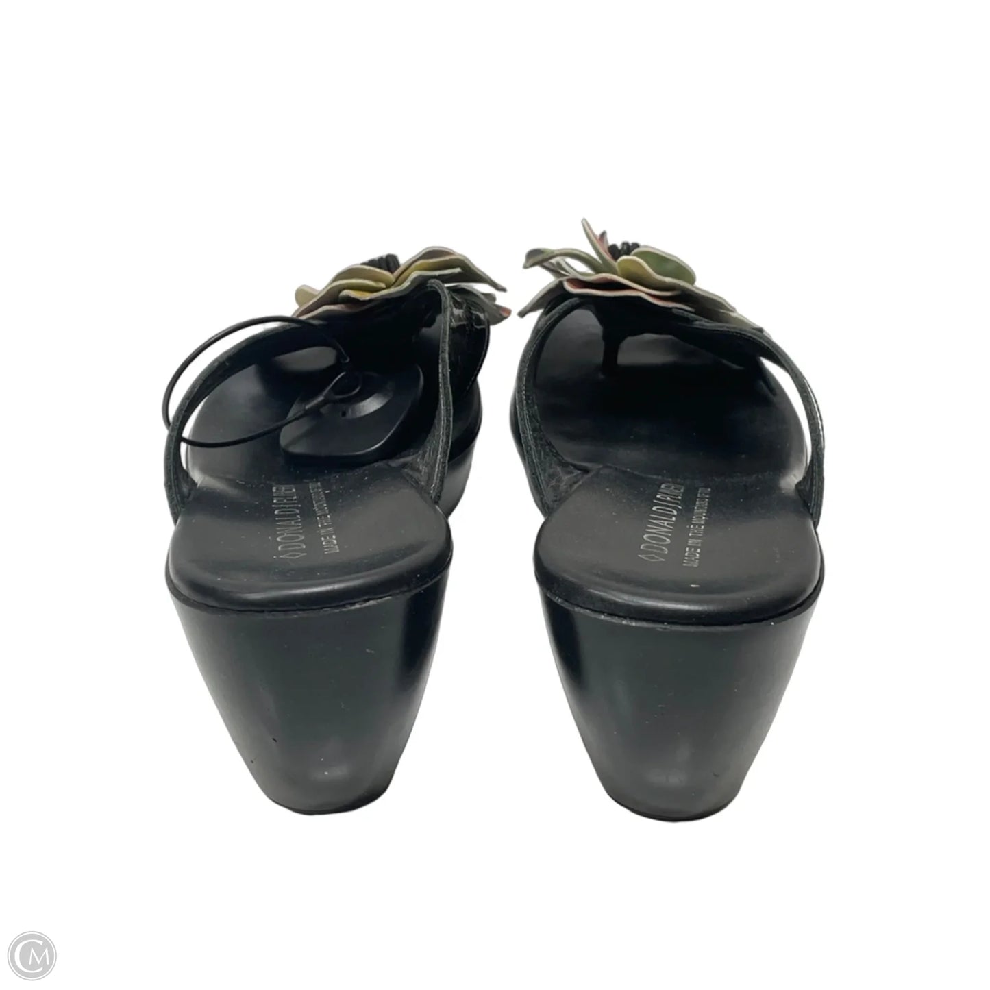 Sandals Heels Wedge By Donald Pliner In Black, Size: 9
