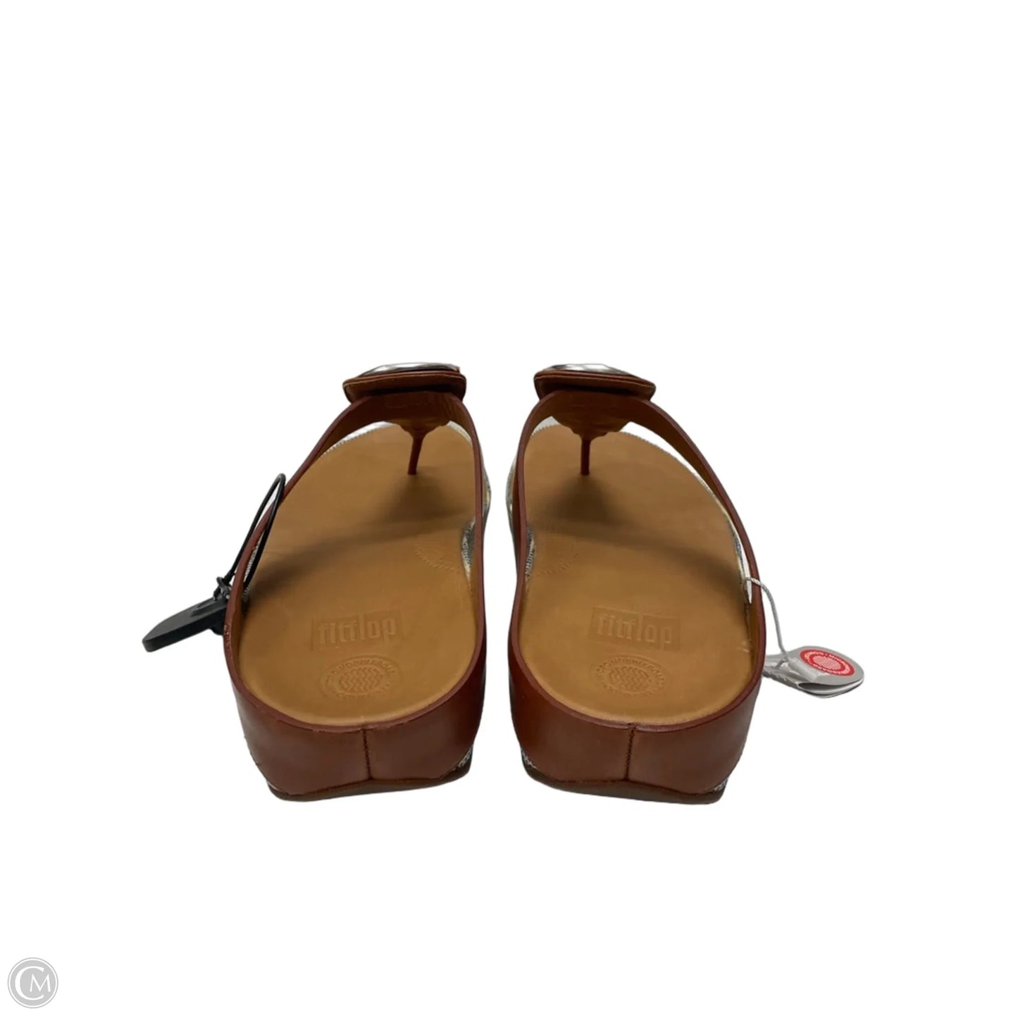 Sandals Heels Wedge By Fitflop In Tan, Size: 9