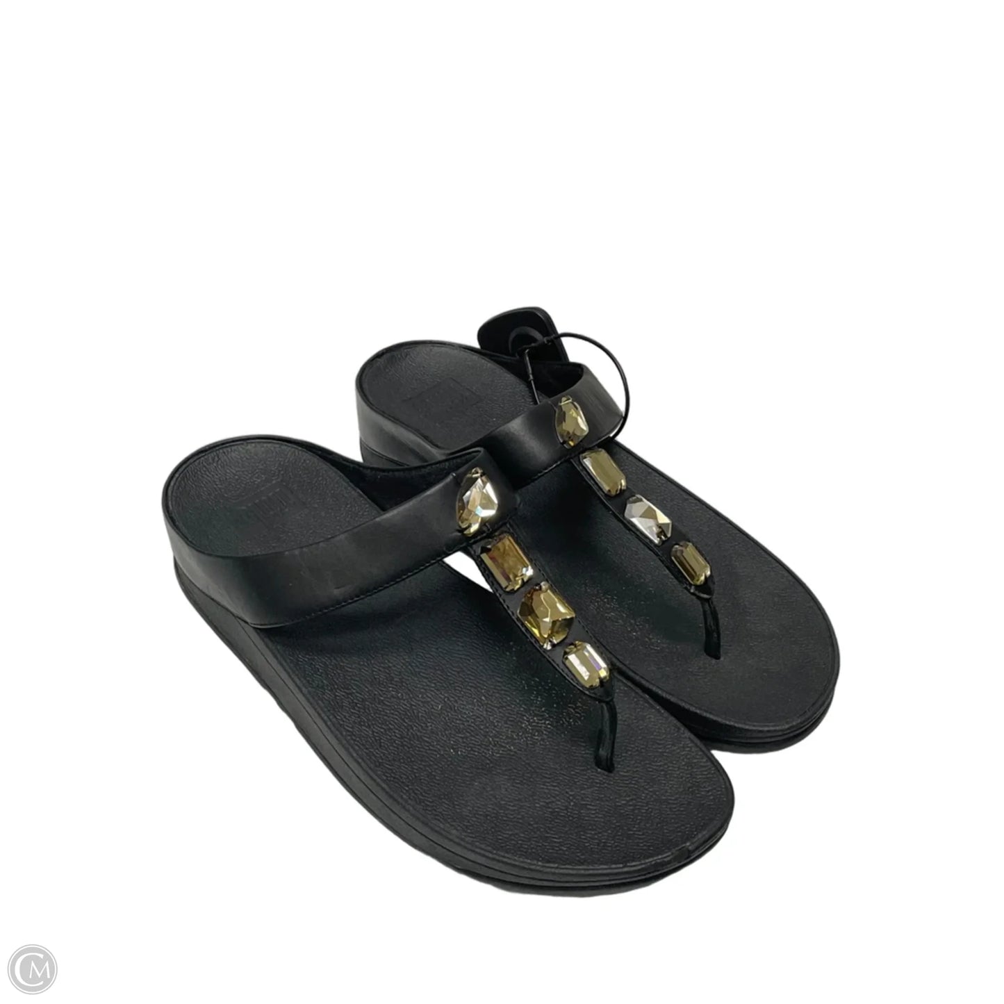 Sandals Heels Wedge By Fitflop In Black, Size: 9