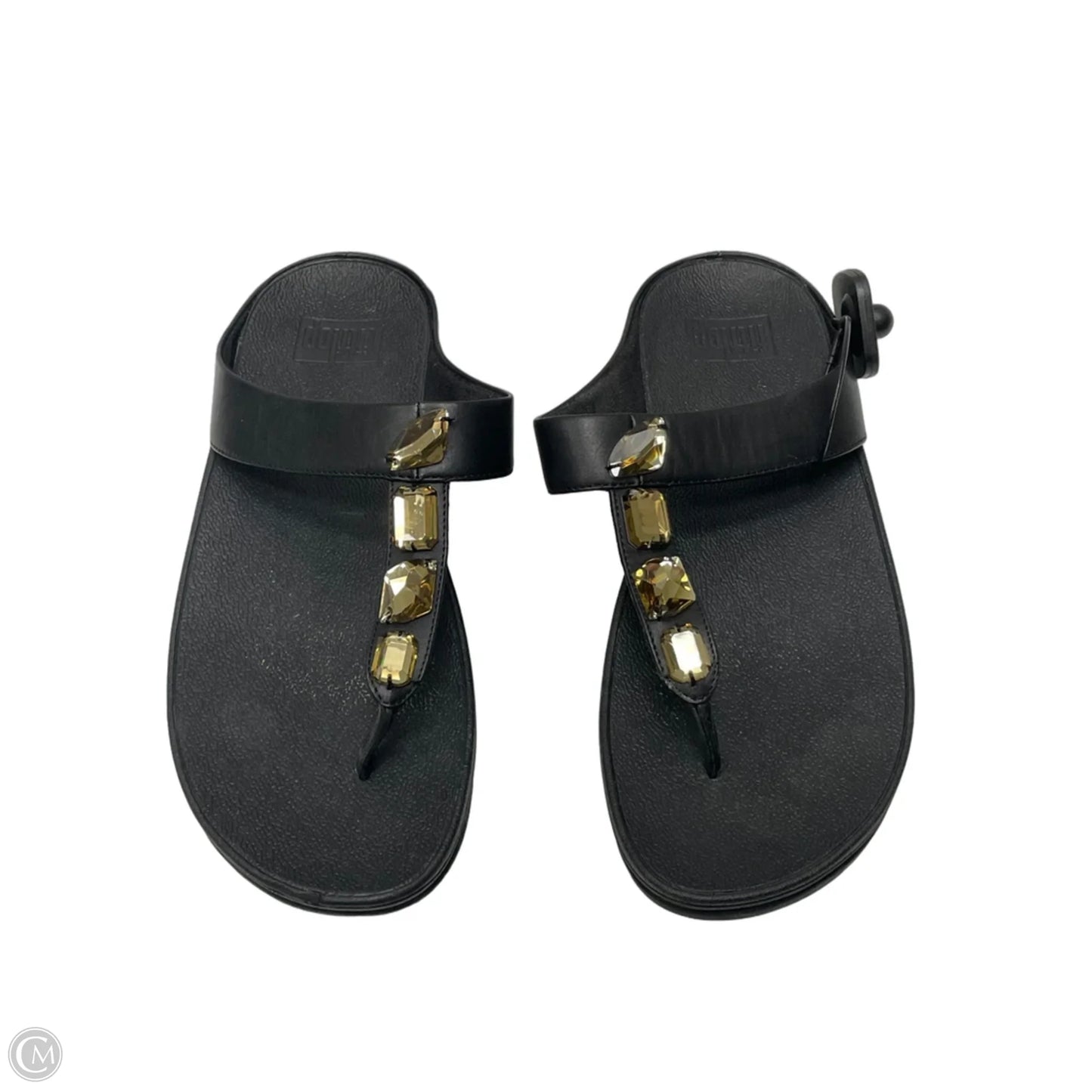 Sandals Heels Wedge By Fitflop In Black, Size: 9