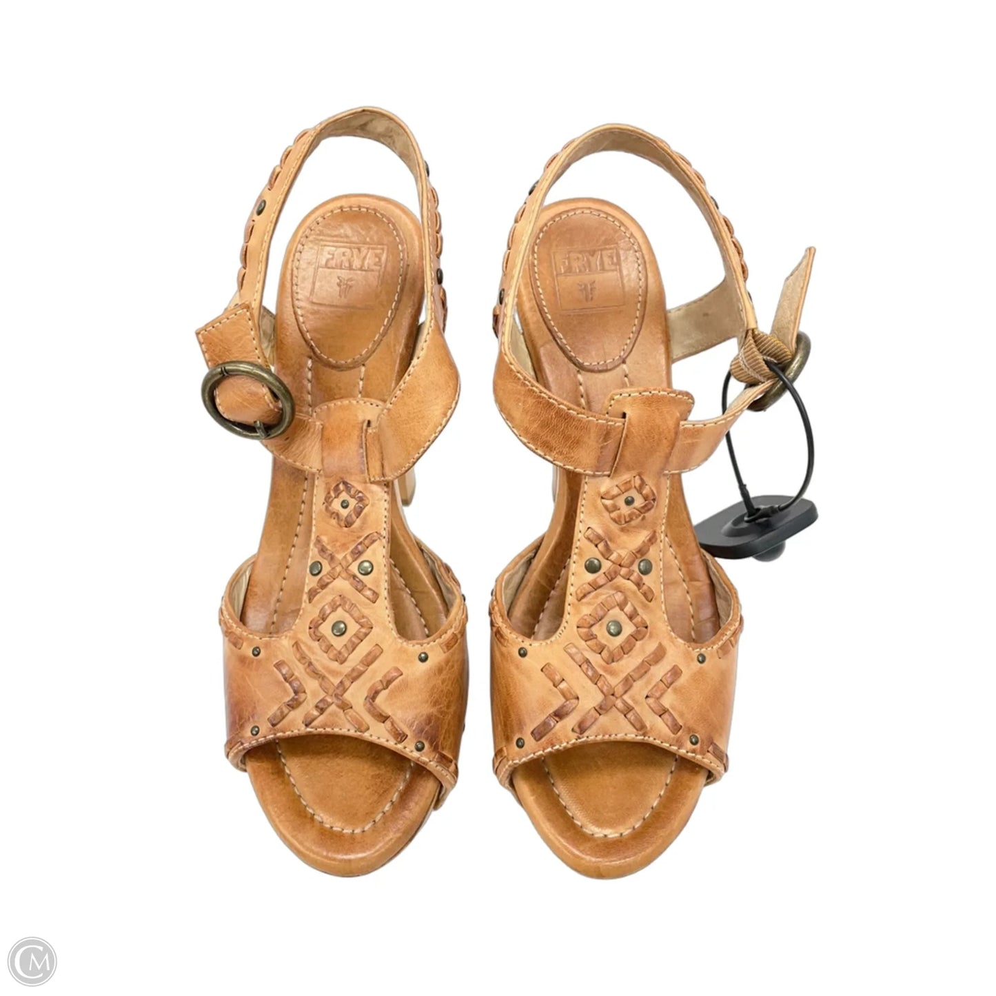 Sandals Designer By Frye In Tan, Size: 7