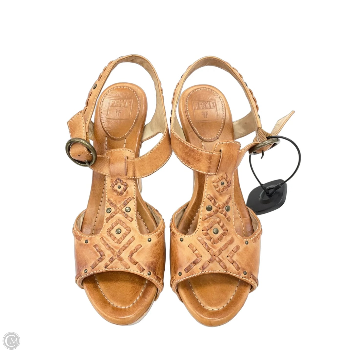 Sandals Designer By Frye In Tan, Size: 7