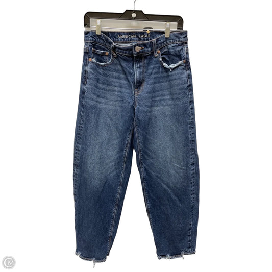 Jeans Straight By American Eagle In Blue Denim, Size: 4