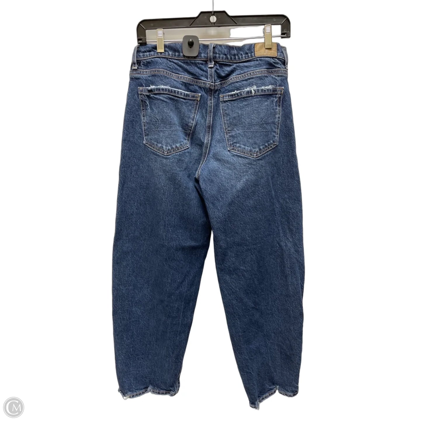 Jeans Straight By American Eagle In Blue Denim, Size: 4