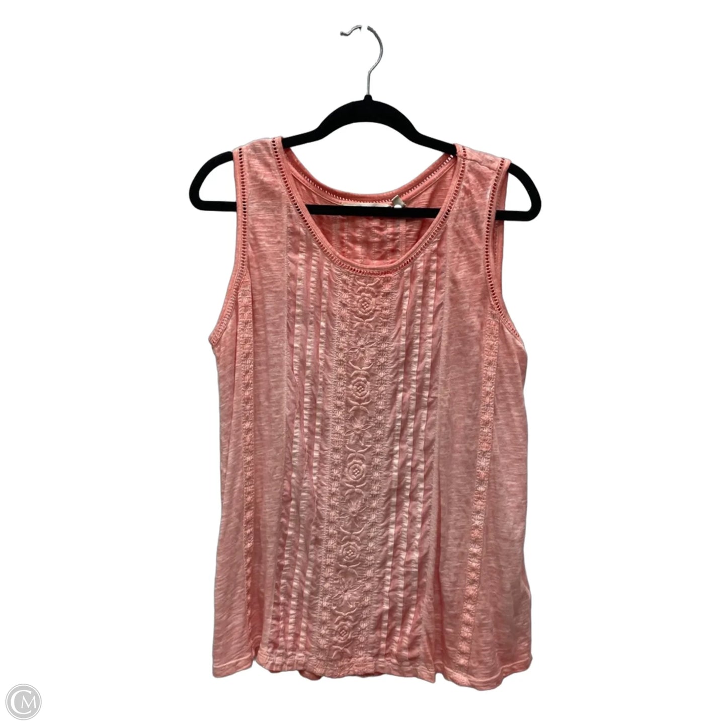Top Sleeveless By Soft Surroundings In Coral, Size: L