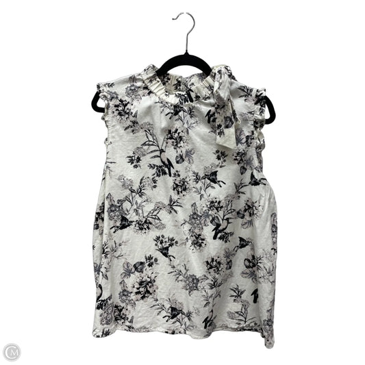 Top Sleeveless By Who What Wear In Floral Print, Size: L