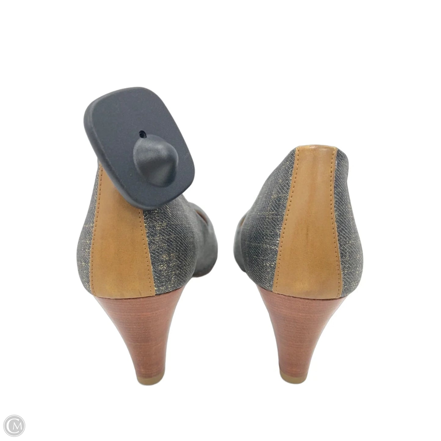 Shoes Heels Kitten By Lodi In Blue & Gold, Size: 6