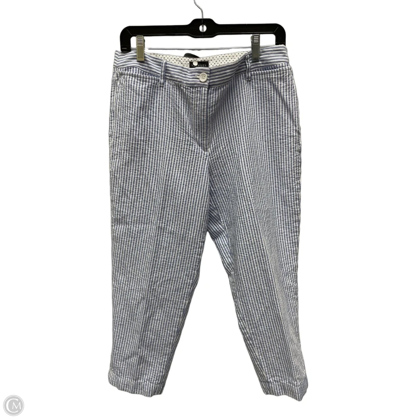 Pants Cropped By Talbots In Striped Pattern, Size: 8p