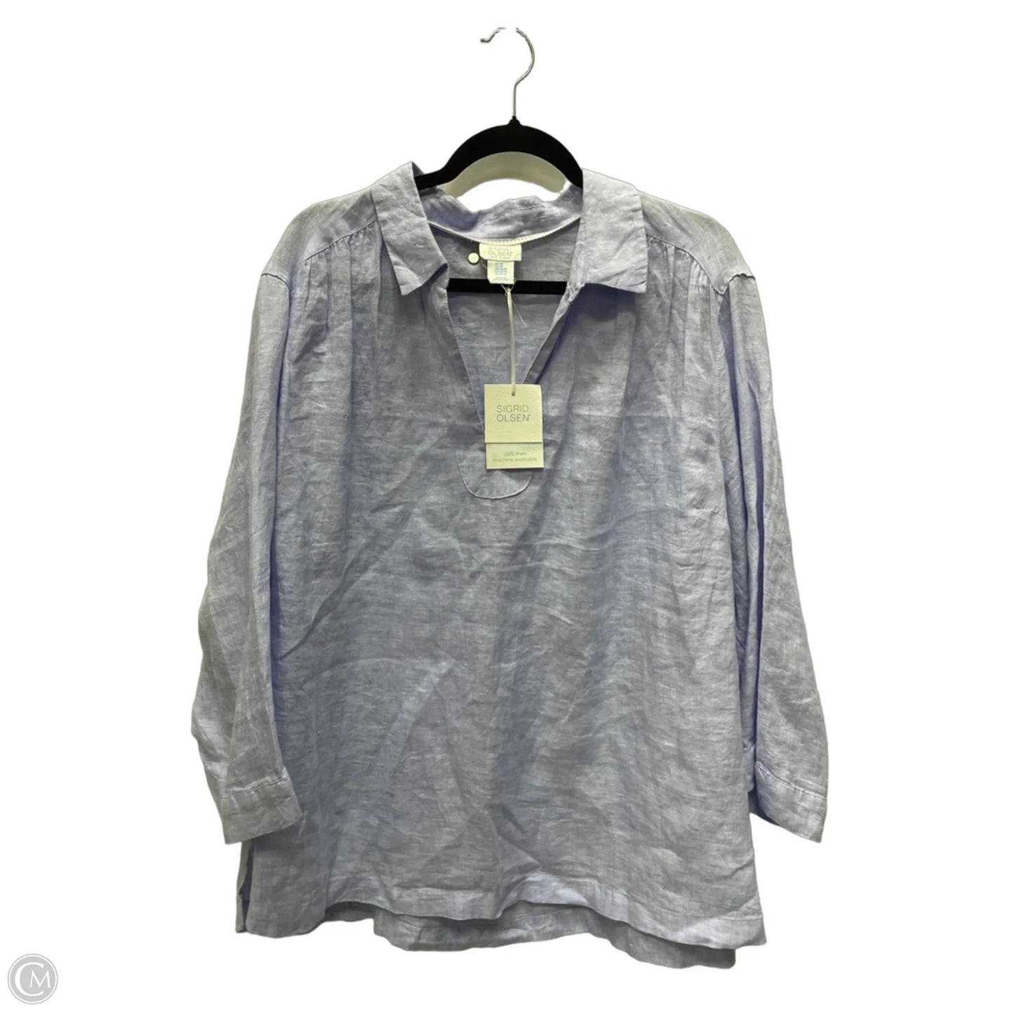 Top Long Sleeve By Sigrid Olsen In Blue, Size: 3x