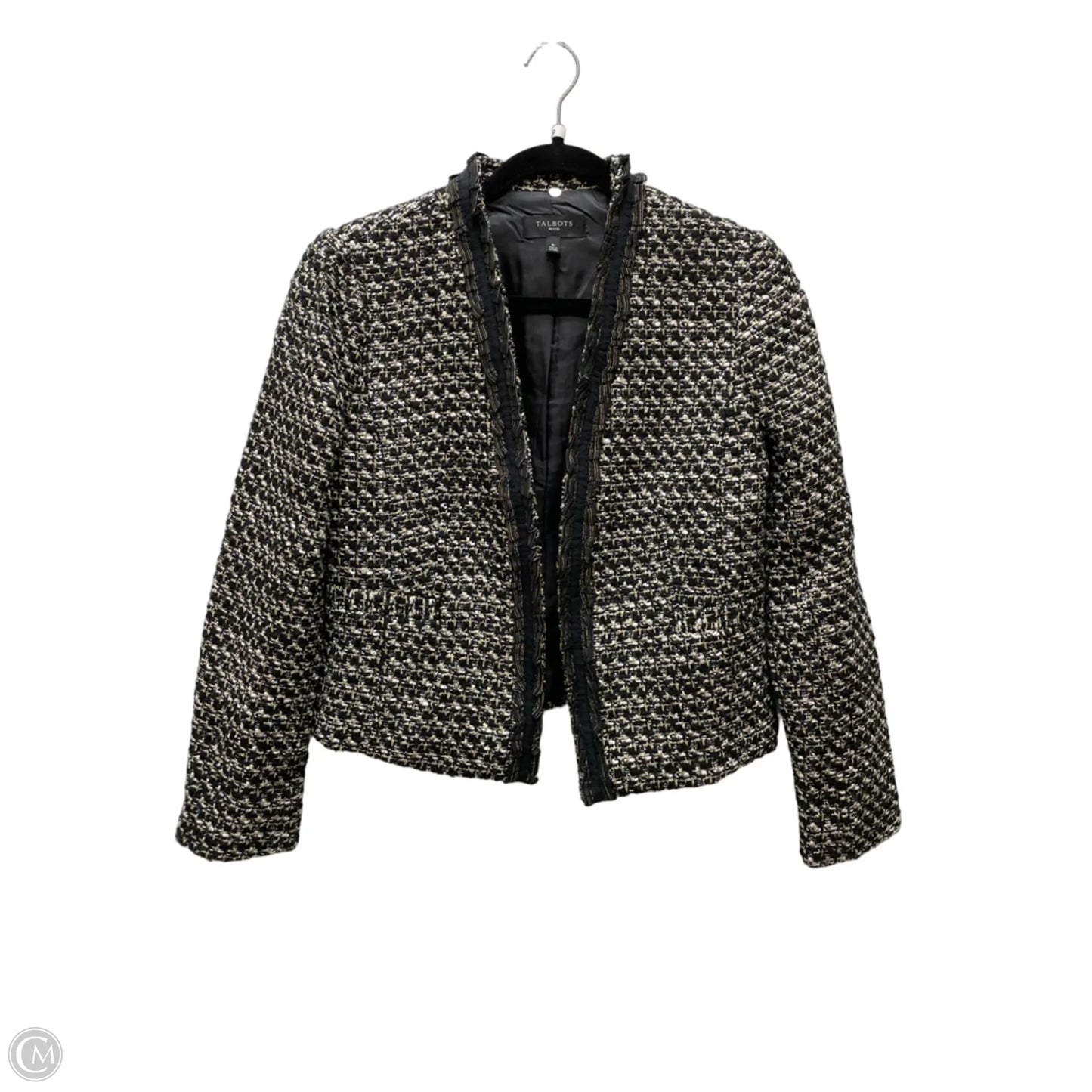 Blazer By Talbots In Black & Gold, Size: 4p