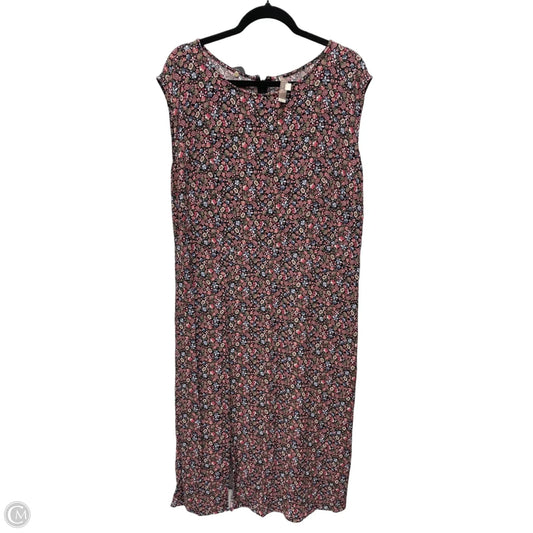 Dress Casual Maxi By Loft In Floral Print, Size: Xl