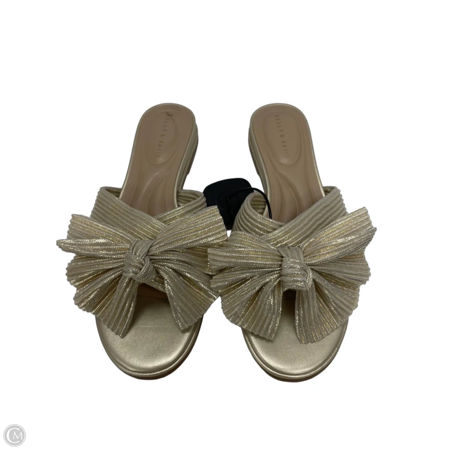 Sandals Flats By Kelly And Katie In Gold, Size: 6.5