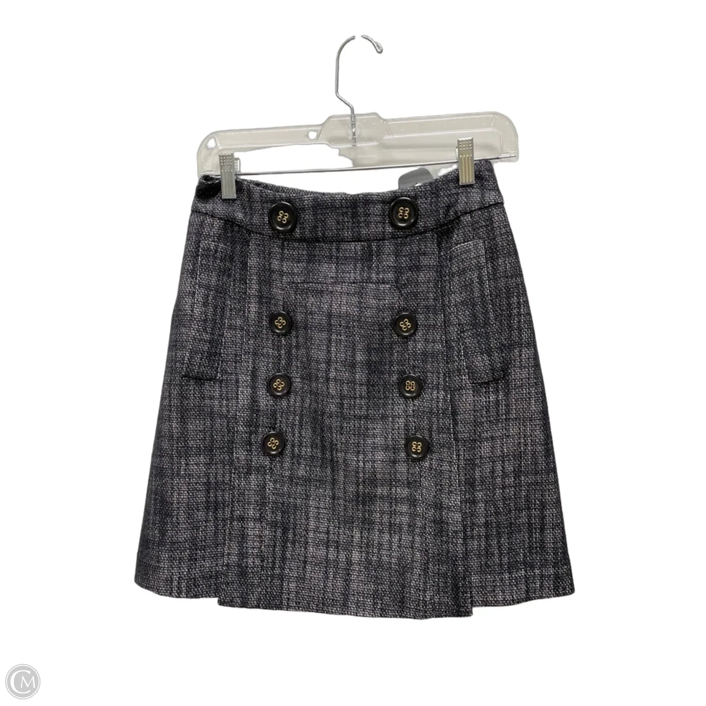 Skirt Set 2pc By Bcbgmaxazria In Black & Grey, Size: M