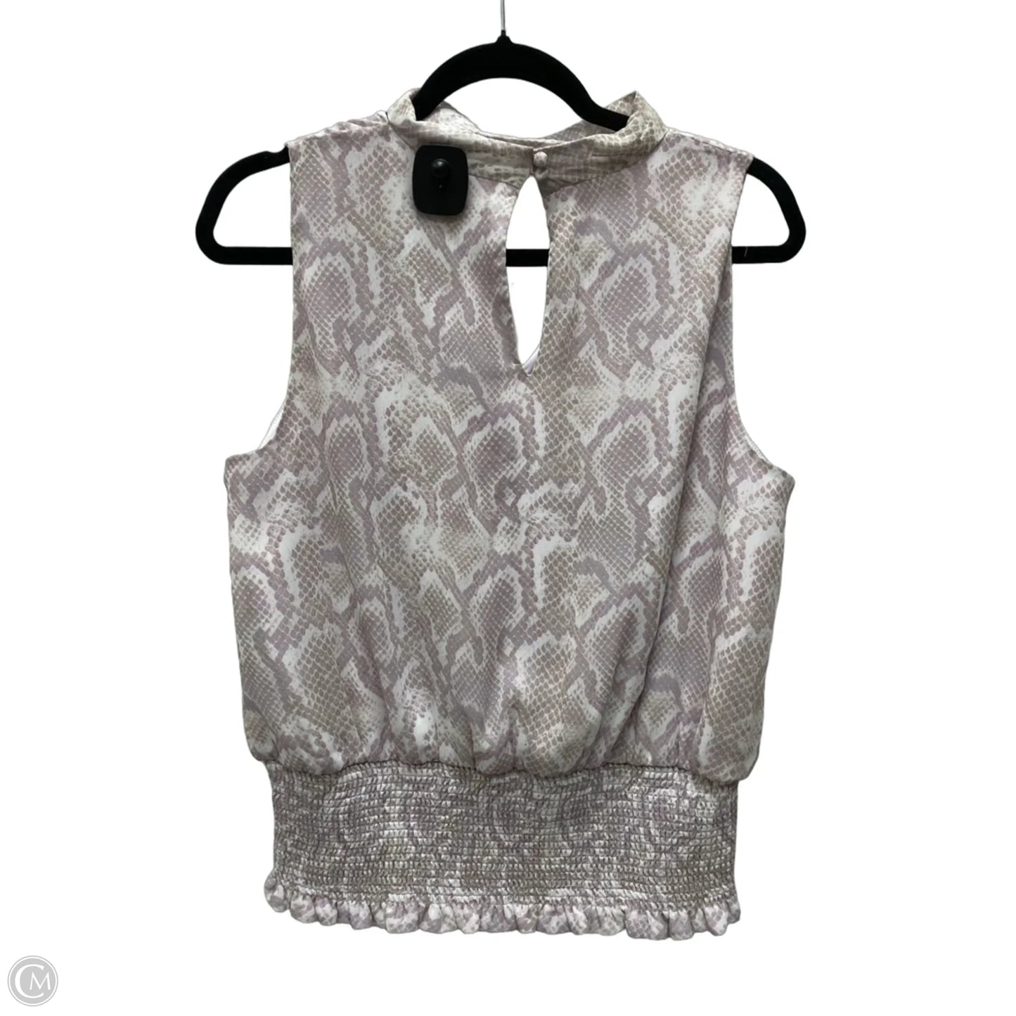Top Sleeveless By White House Black Market In Snakeskin Print, Size: L