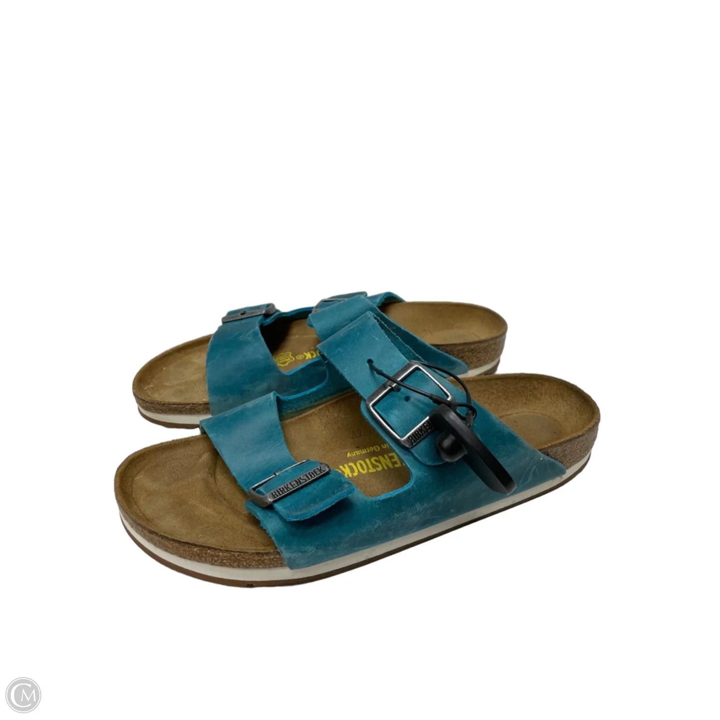Sandals Flats By Birkenstock In Teal, Size: 9