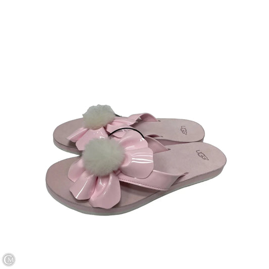 Sandals Designer By Ugg In Pink, Size: 10