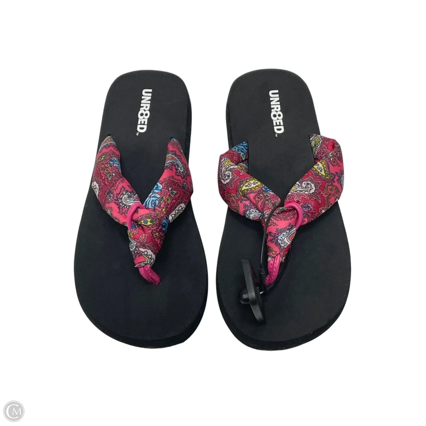 Sandals Flip Flops By unr8ed In Paisley Print, Size: 7