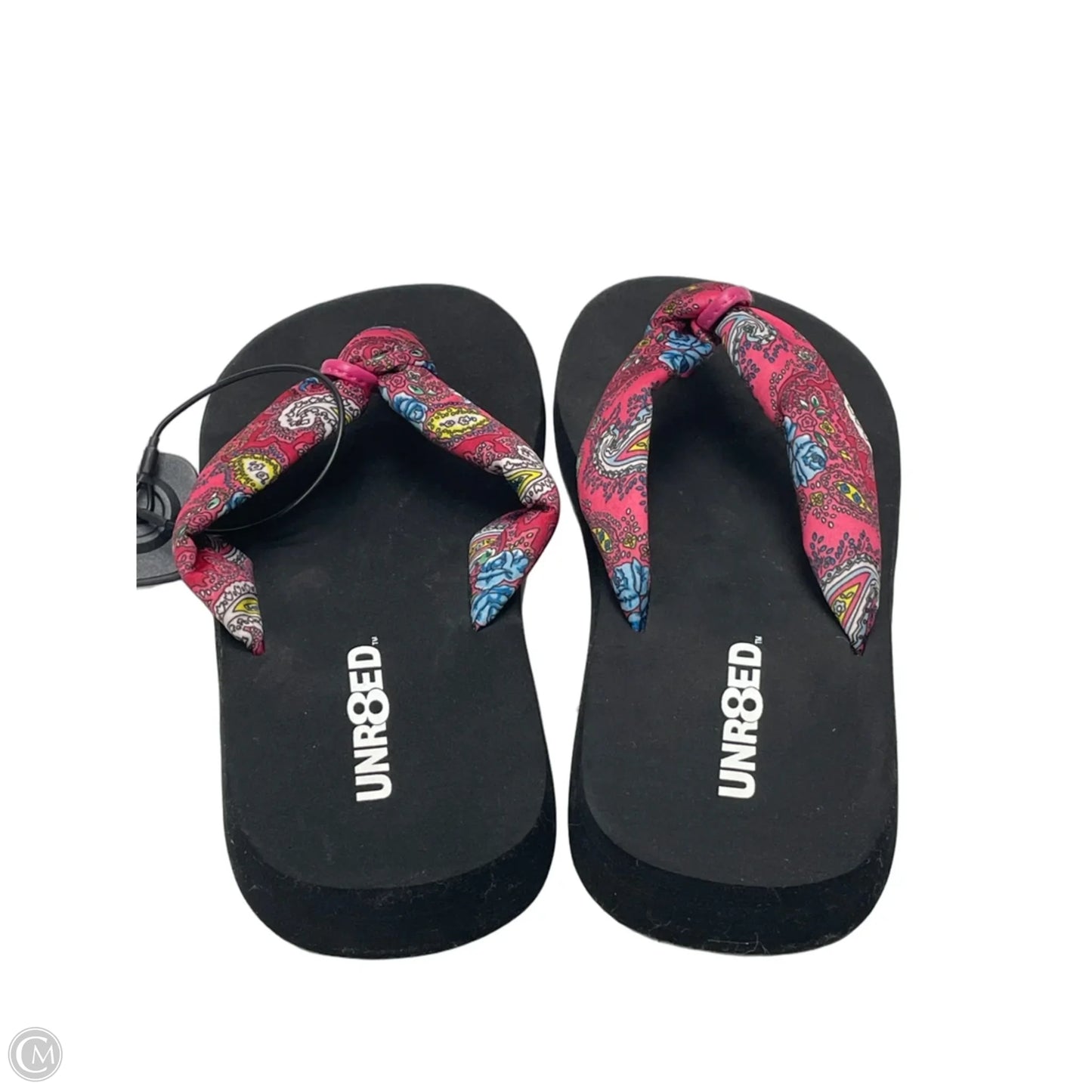 Sandals Flip Flops By unr8ed In Paisley Print, Size: 7
