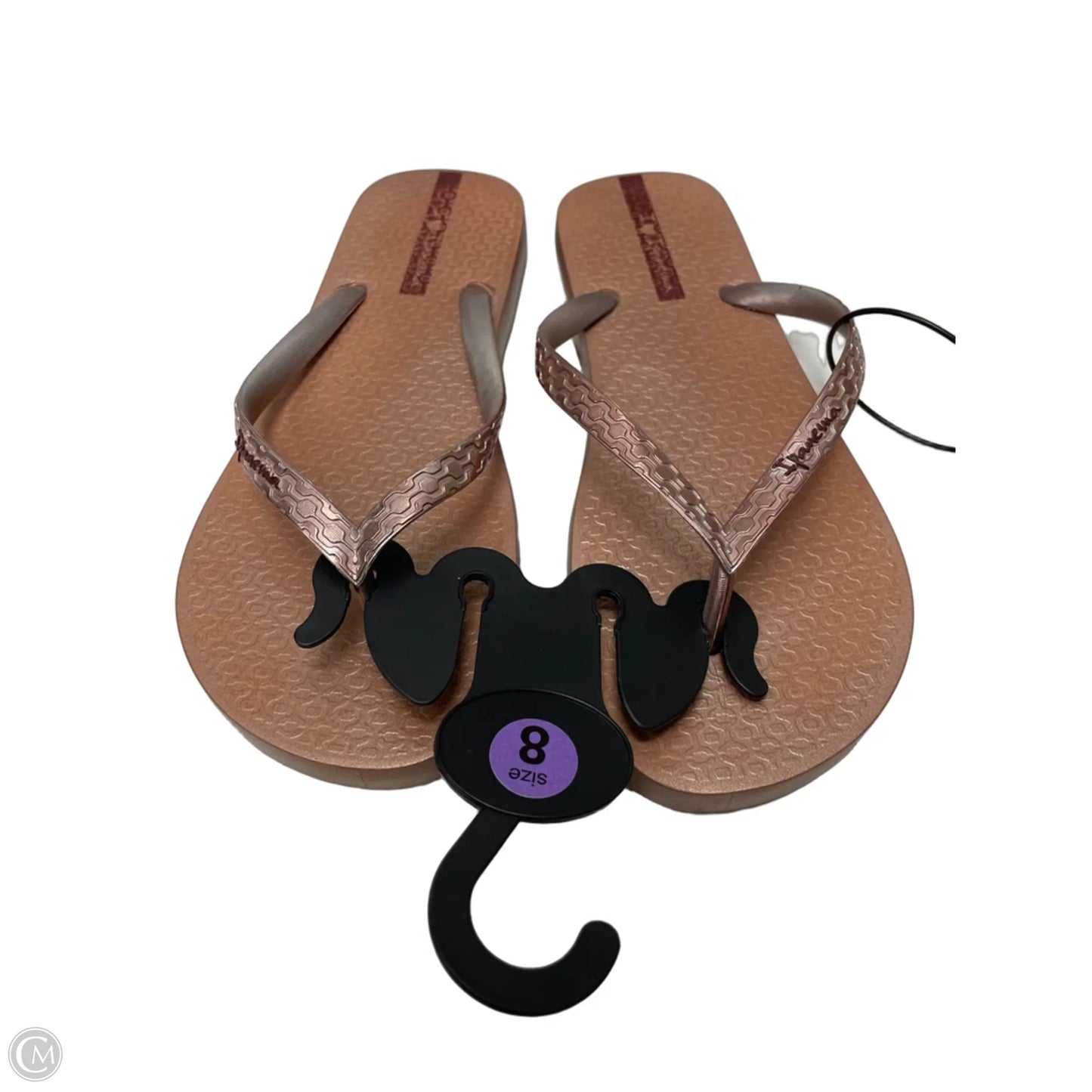 Sandals Flip Flops By Clothes Mentor In Rose Gold, Size: 8