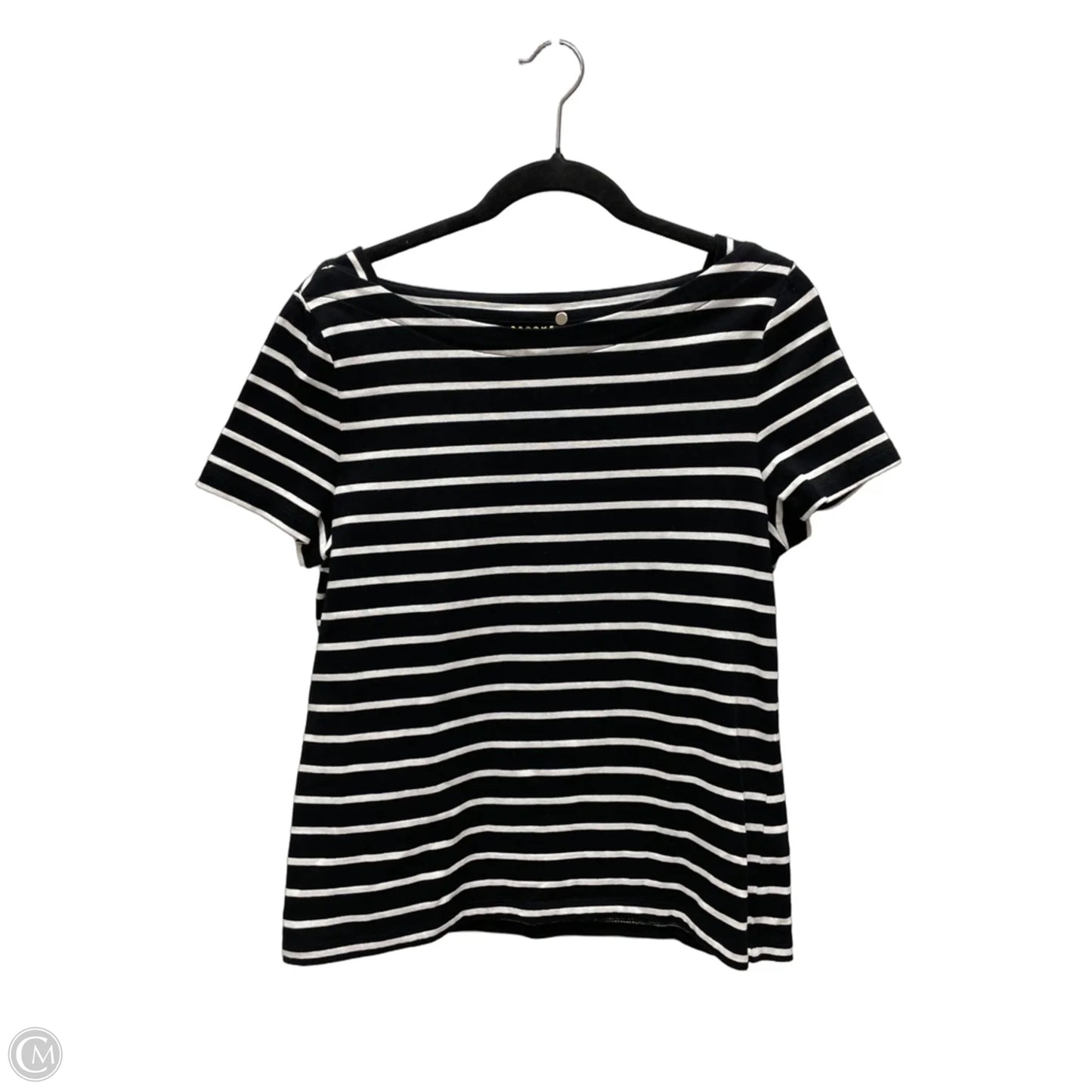 Top Short Sleeve Designer By Kate Spade In Striped Pattern, Size: L