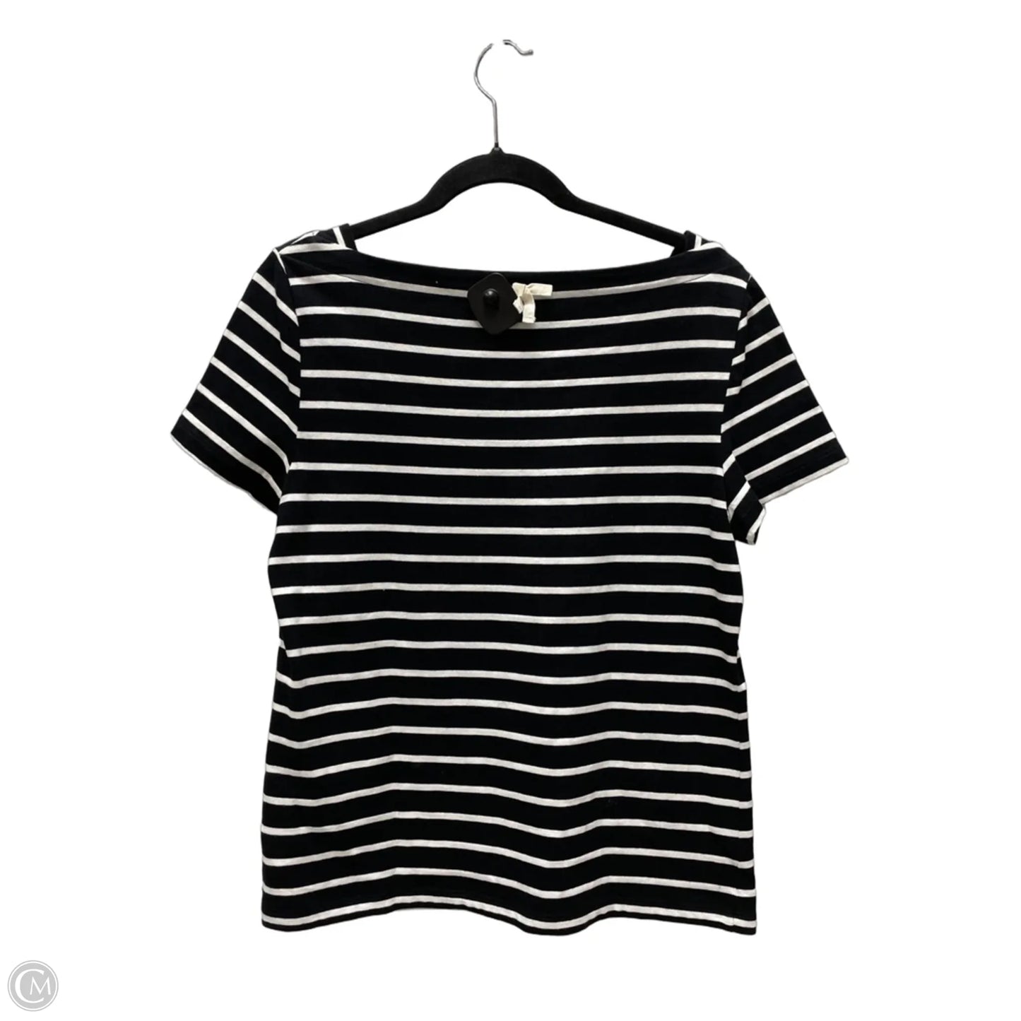 Top Short Sleeve Designer By Kate Spade In Striped Pattern, Size: L