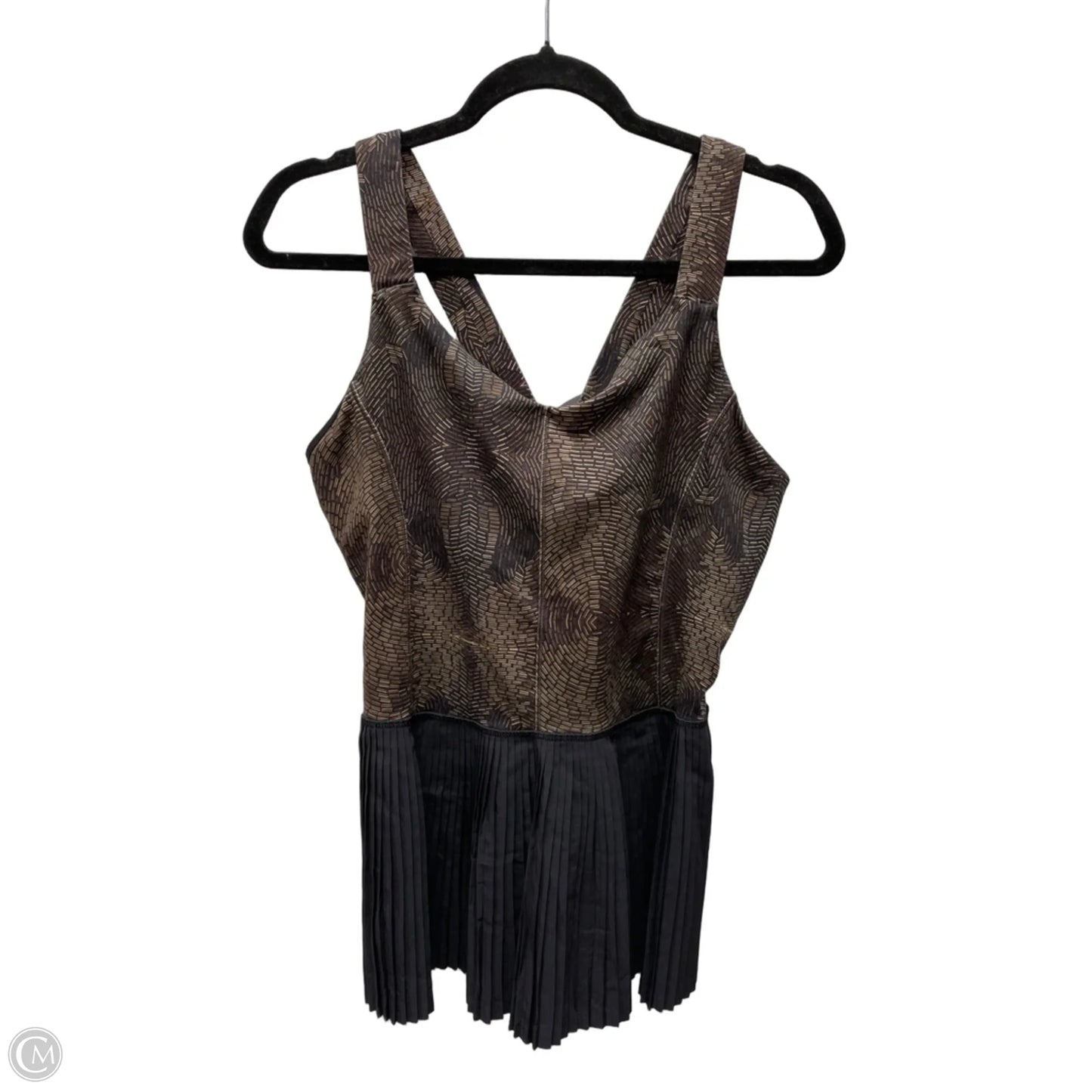 Athletic Tank Top By Lululemon In Black & Brown, Size: M