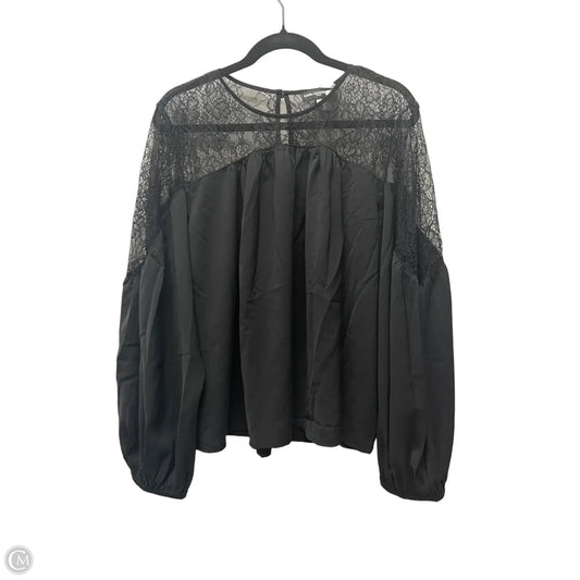 Top Long Sleeve Designer By Karl Lagerfeld In Black, Size: Xl