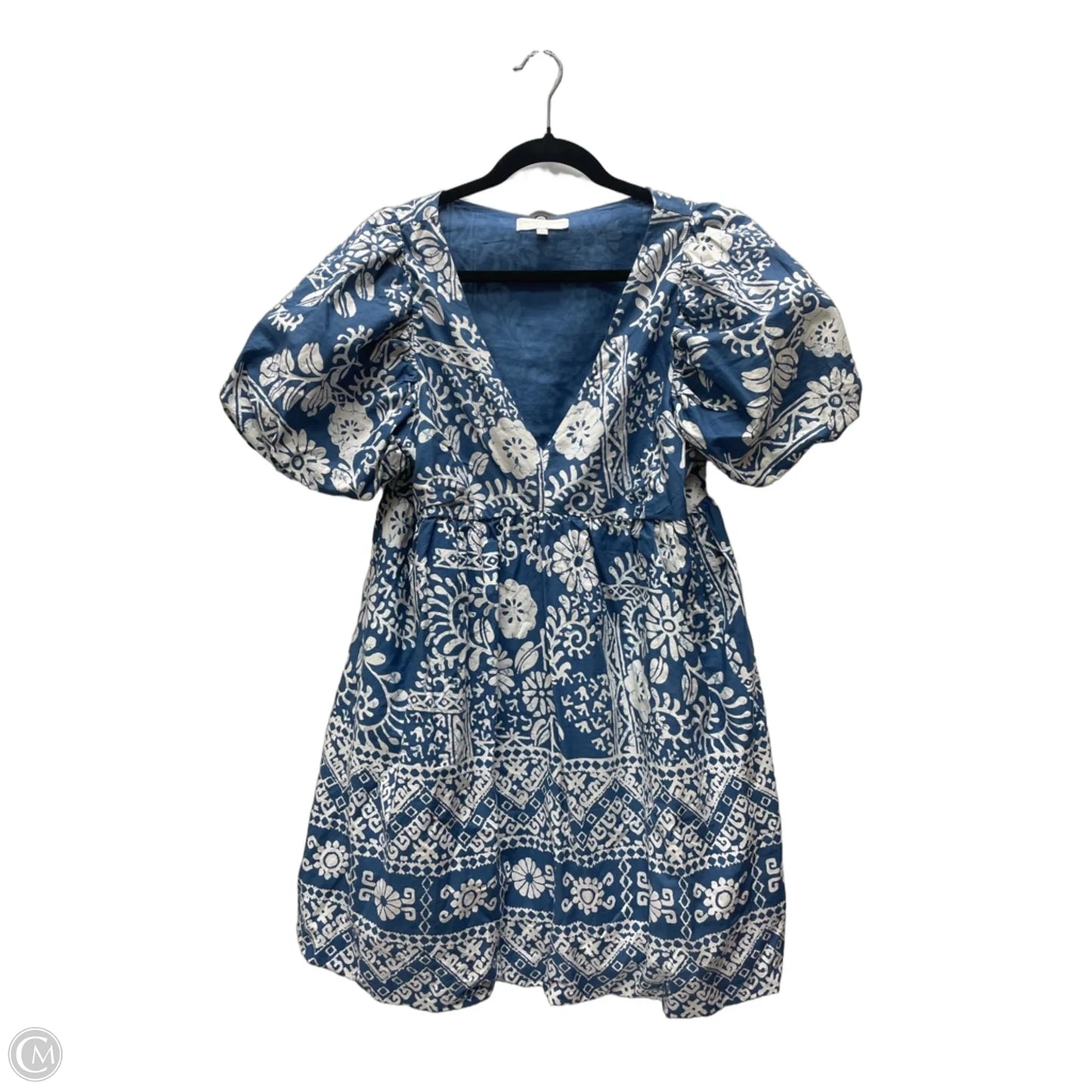 Dress Casual Short By Cma In Blue & White, Size: L