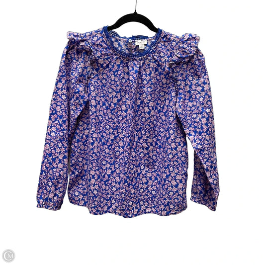 Top Long Sleeve By J. Crew In Floral Print, Size: Xs