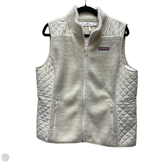 Vest Faux Fur & Sherpa By Vineyard Vines In Cream, Size: L