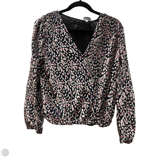 Top Long Sleeve By White House Black Market In Leopard Print, Size: S
