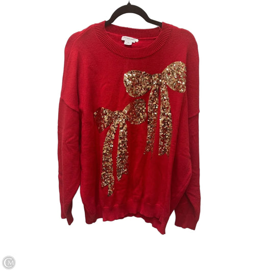 Sweater By Chicsoul In Red, Size: 2x