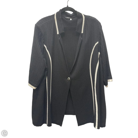 Cardigan By Misook In Black & White, Size: 3x