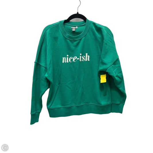 Sweatshirt Crewneck By Aerie In Green, Size: S