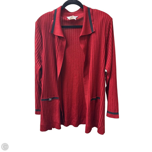 Cardigan By Misook In Red, Size: 3x