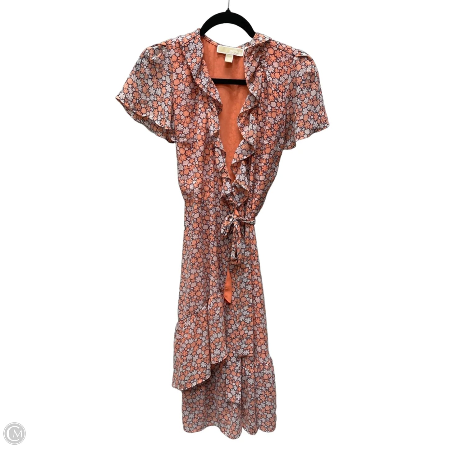 Dress Casual Midi By Michael By Michael Kors In Floral Print, Size: Xs