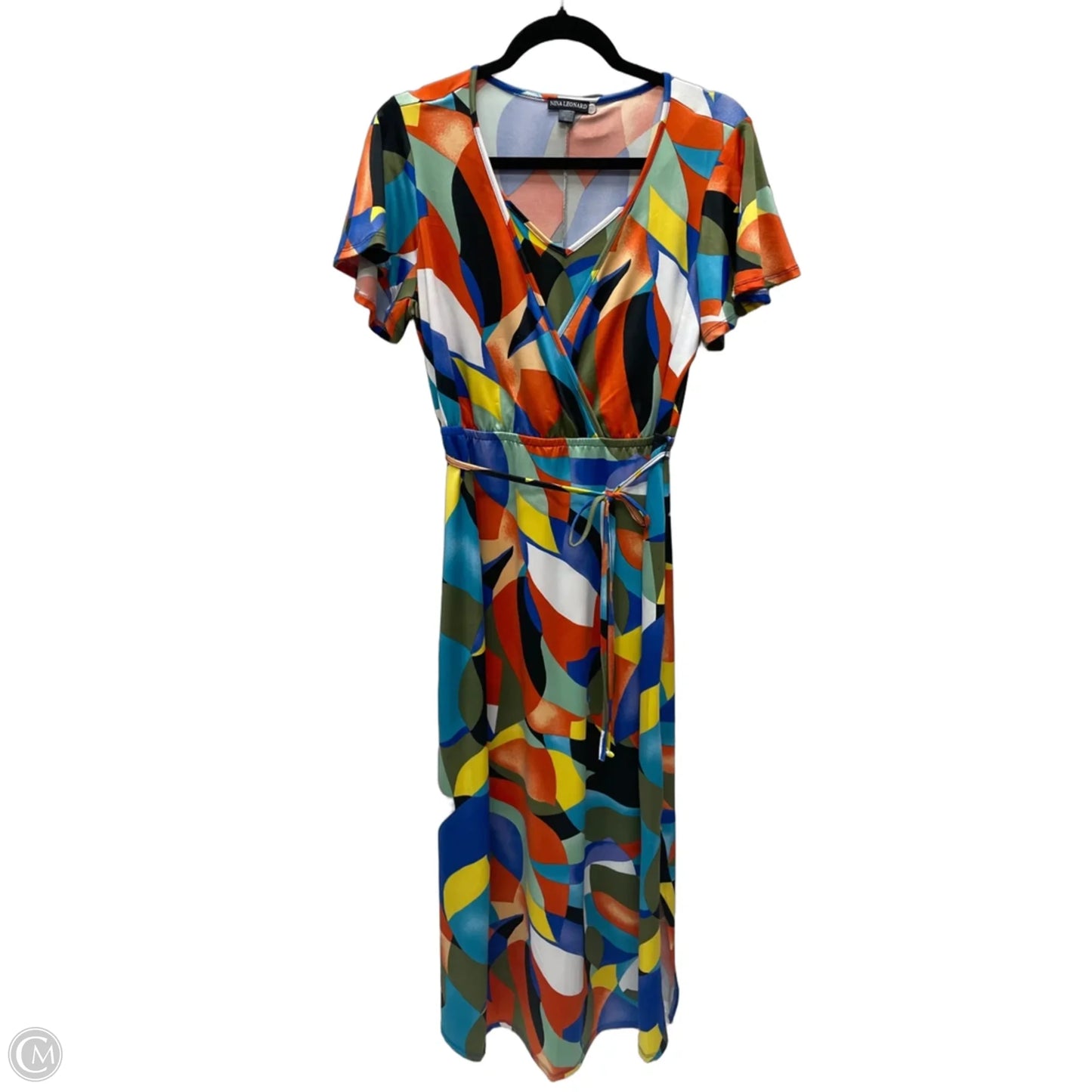 Dress Casual Maxi By Nina Leonard In Geometric Pattern, Size: M