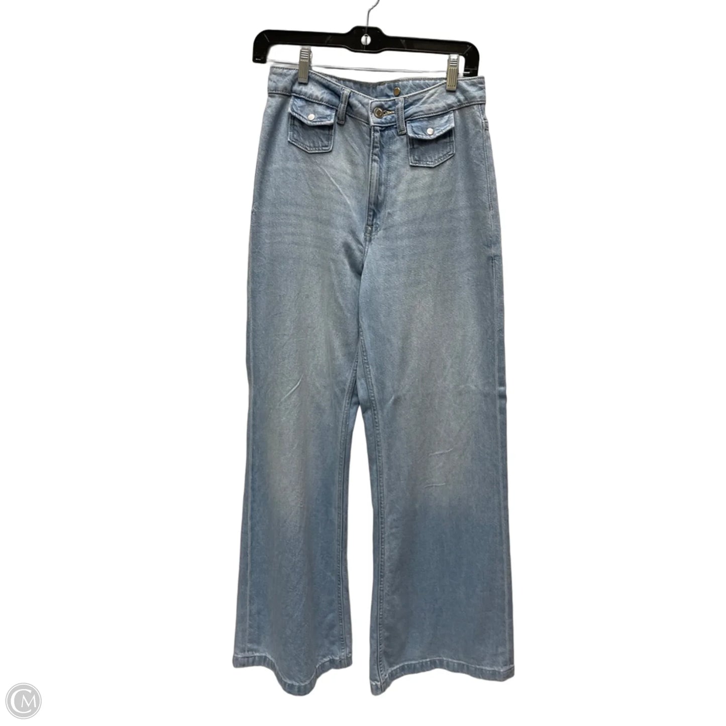 Jeans Wide Leg By Divided In Blue Denim, Size: 4