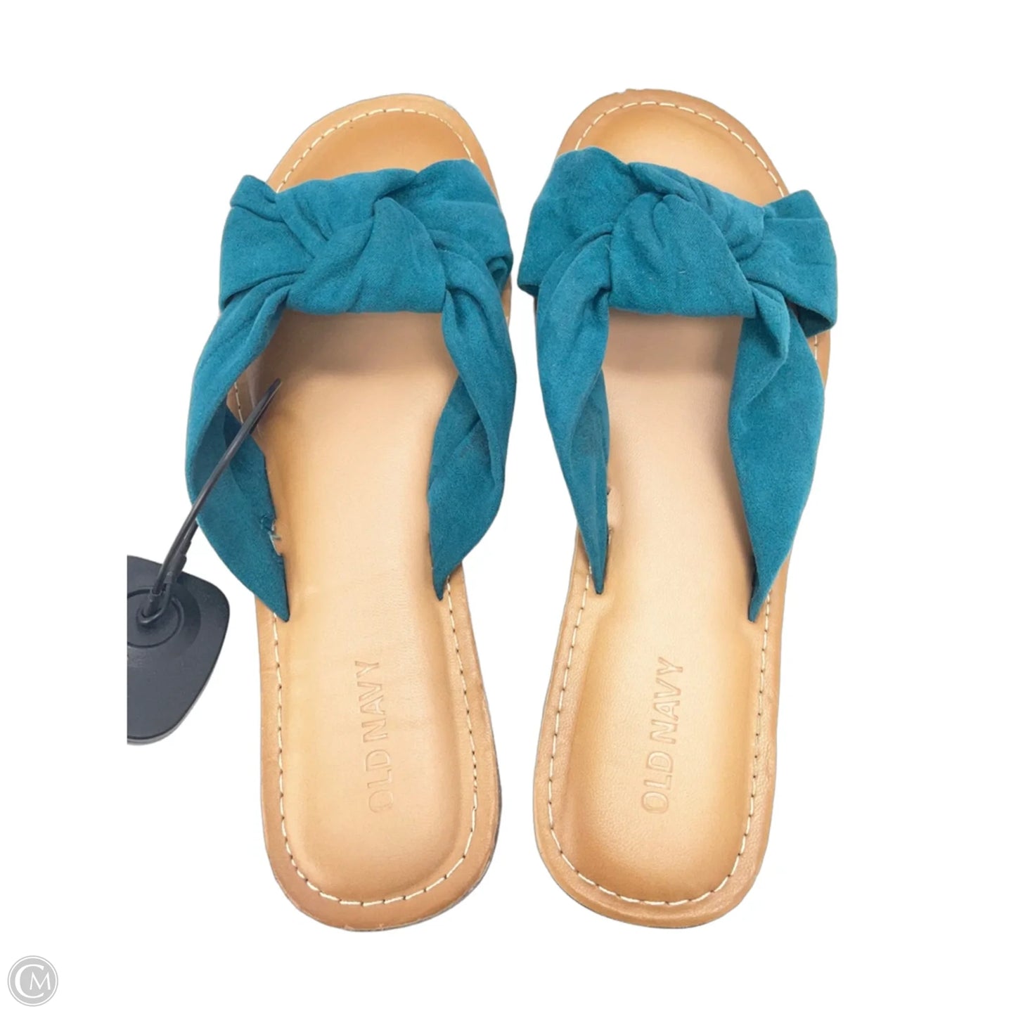 Sandals Flats By Old Navy In Green & Tan, Size: 6