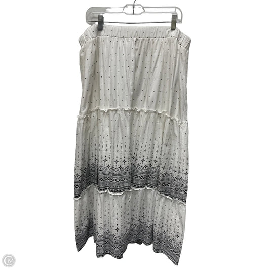 Skirt Maxi By Lane Bryant In Black & White, Size: 18