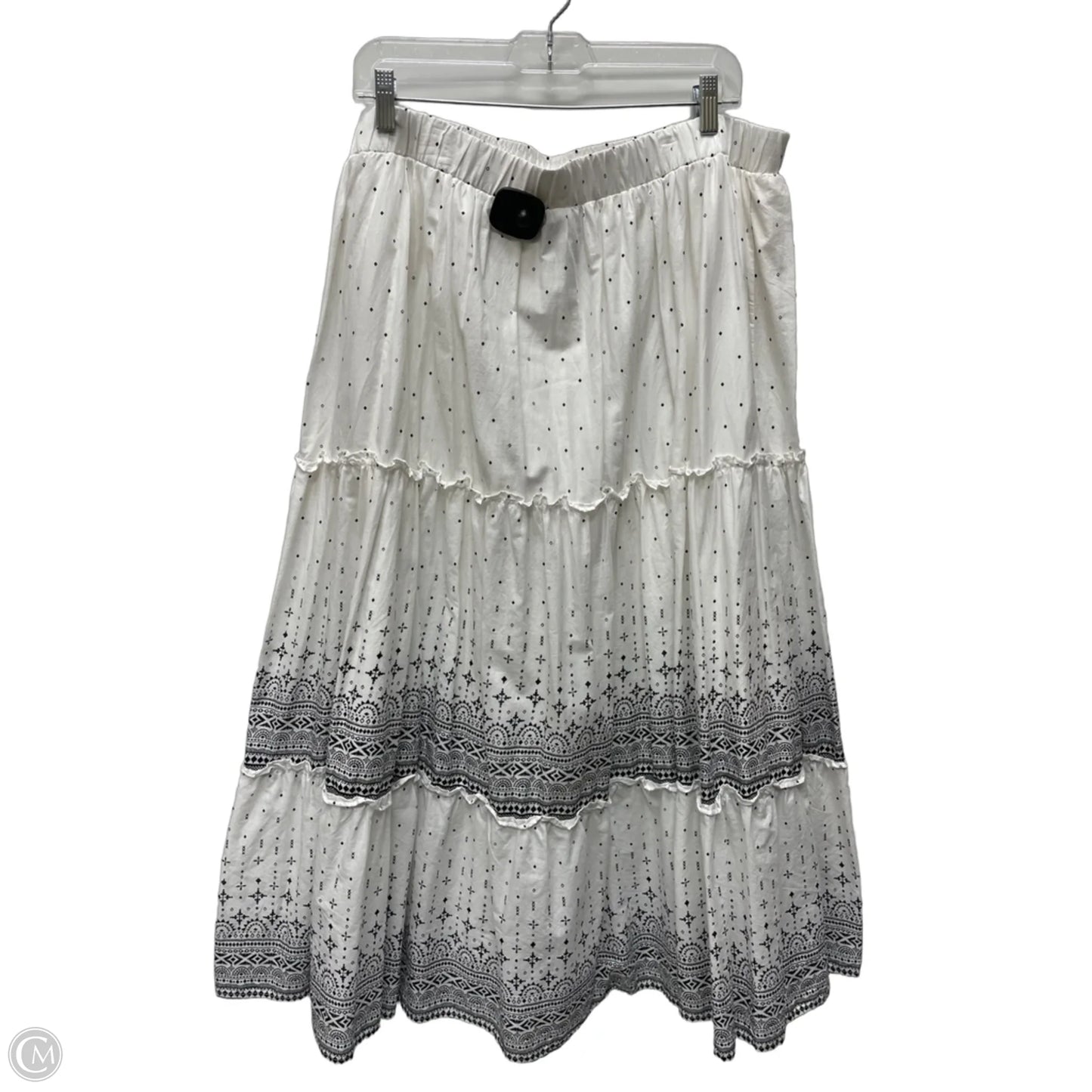 Skirt Maxi By Lane Bryant In Black & White, Size: 18