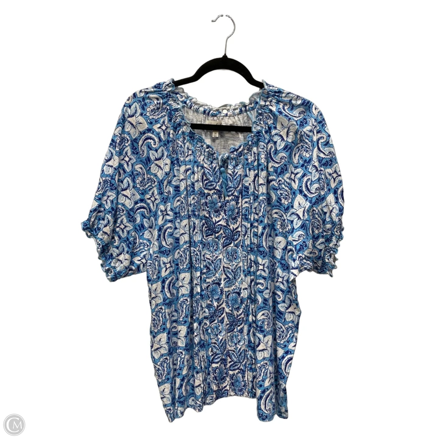 Top Short Sleeve By Wonderly In Floral Print, Size: 3x