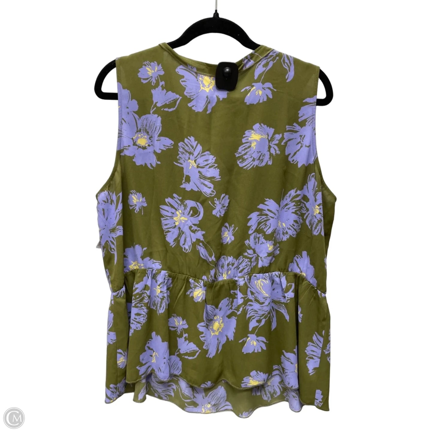 Top Sleeveless By Cabi In Floral Print, Size: Xl
